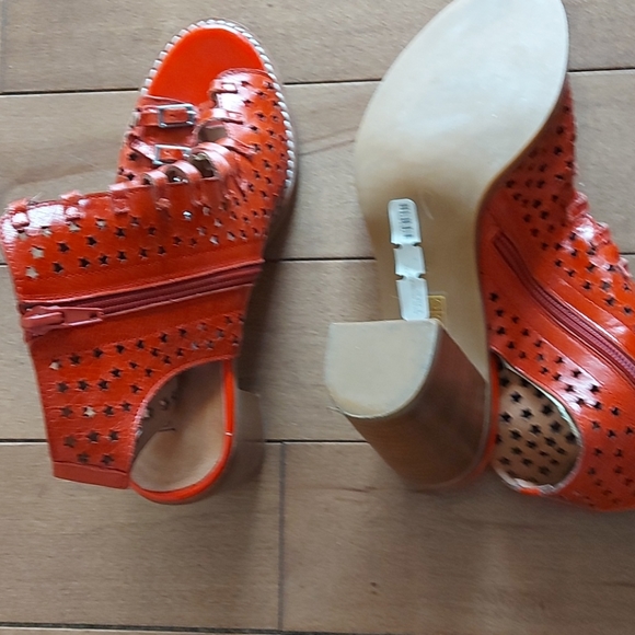 COPY - Jeffrey Campbell Houdini red leather bootie sandals - Picture 7 of 10